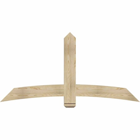 Ekena Millwork Bellingham Rough Sawn Timber Gable Bracket, Douglas Fir, 72"W x 36"H x 4"D x 6"F, 12/12 Pitch GBW072X36X0406BEL00RDF